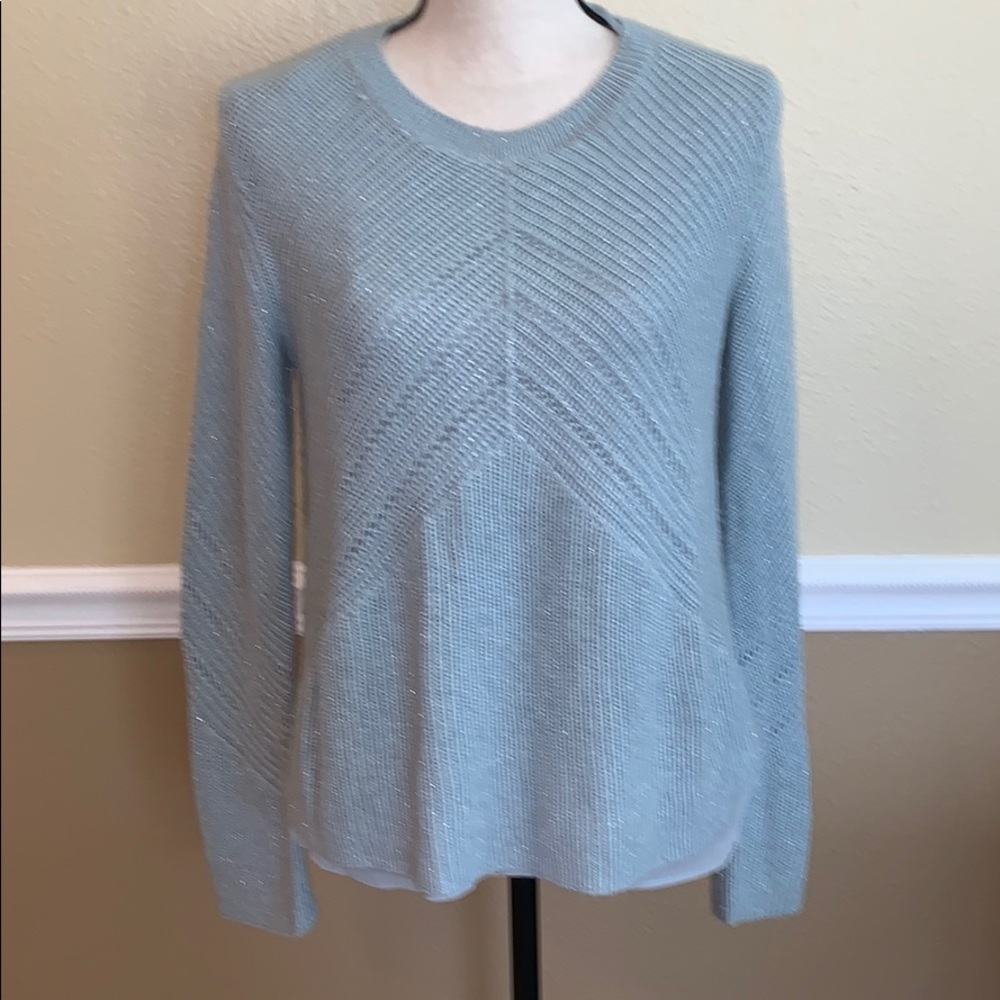 Lucky Brand light blue knit long sleeve top